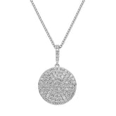 Diamond Pave Disc Pendant - Dracakis Jewellers